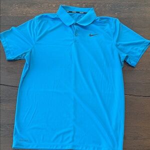 Nike Men's Bright Blue Polo Shirt